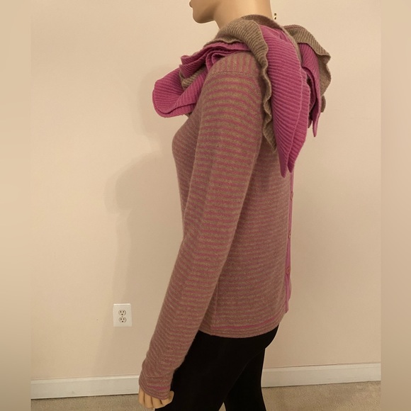 MASSIMO MOLINA / Cashmere Sweater/ Pink & Gray / Size Medium (44 Italian) - Picture 8 of 15